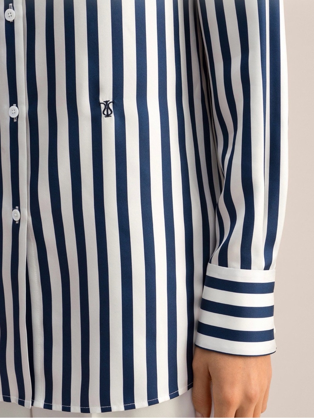 Amalfi Stripe Silk Shirt - Picture 4 of 5